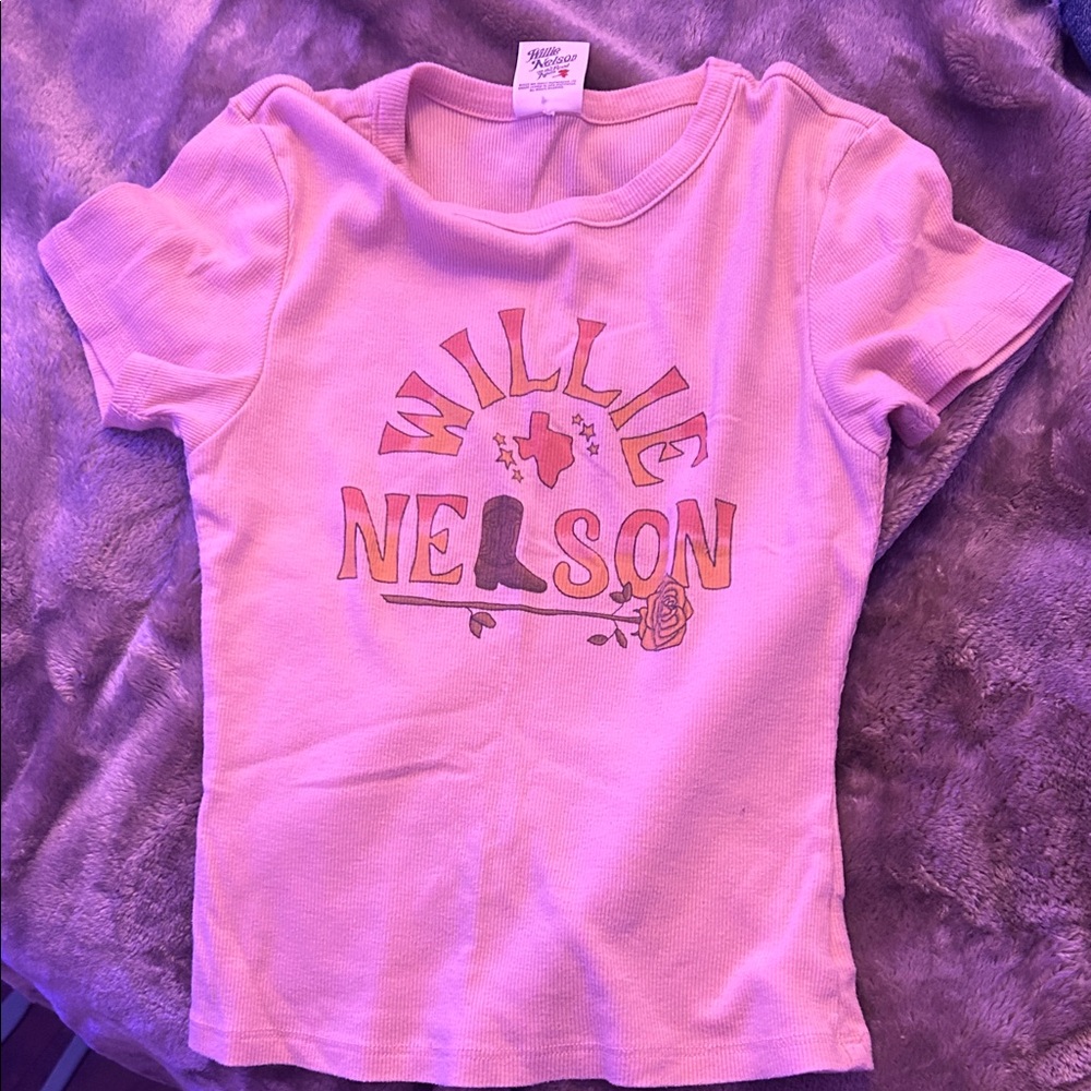 Willie Nelson Kids Pink Graphic Tee